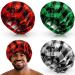 Shower Cap for Men Waterproof Reusable Shower Cap Large Bath Cap Men Shower Cap for Dreadlocks  Braids  Curls  Locs  Curly Hair 3 Colors (Plaid Pattern)