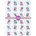 PRECUT Baby Unicorn Edible Cupcake Toppers - Cute Baby Unicorns Theme Premium Thickness SWEETENED VANILLA - wafer card disc cake decorations (Pack of 24) - Buy Online on GoSupps.com