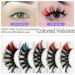 3D Mixed Colored 25MM Mink Lashes Pack - Pink Blue Red Eyelashes - Buy Online on GoSupps.com