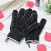 Exfoliating Shower Gloves - 4 Pairs (8 Pcs) Premium Body Scrubber for Spa, Massage & Dead Skin Removal - Deep Cleaning Black - Buy Online on GoSupps.com