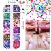Kalolary 36 Boxes 3D Heart Nail Art Sequins Glitter - Colorful Holographic Sparkle for Valentine's Day Nail Art & Makeup - Buy Online on GoSupps.com
