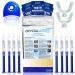 Teeth Whitening Kit + Blue Light Whitening | X8 Gels & 5 Professional Whitening Strips - 45+ Whitening Sessions - Safe for Teeth & Gums with