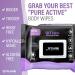 Showerless Lavender Body Wipes for Women - 30 XL Rinse-Free Deodorant & Face Wipes - Ideal for Gym, Travel, Camping - Adult Bathing Essential - Buy Online on GoSupps.com