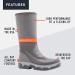 Grundens DECK-BOSS Boot | Waterproof and Durable | Grey - Size 11 - Buy Online on GoSupps.com