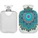 NAANLE Hot Water Bottle with Cover - 1L Paisley Transparent Heat Bottle for Menstrual Cramps Pain Relief & Therapy - Buy Online on GoSupps.com