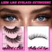 Veleasha Natural Fluffy Cat Eye Lashes | 7 Pairs C Curl 8-15mm Faux Mink Eyelashes - 100% Handmade | Soft Clear Band False Eyelashes (C01 - Buy Online on GoSupps.com