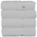 Chakir Turkish Linens Turkish Cotton Luxury Hotel & Spa Bath Towel  Bath Towel - Set of 4  White Bath Towel - Set of 4 White