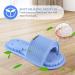 Buy Petalum Silicone Shower Sandals - Non-Slip Massage Foot Brush with Suction Cups | Deep Cleaning & Cornea Peeling | One Size - Blue - Buy Online on GoSupps.com