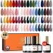 Modelones Gel Nail Polish 36 Colors Christmas Nude Brown Gel Polish with Glossy & Matte Top Coat Base Coat Starter Kit Soak Off U V Gel Nail Kit Nail Art Starter Kit Beauty Gifts Set Box