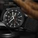 Infantry 5ATM Waterproof Men's Military Tactical Field Watch with Date & Day Display - Casual Quartz Wristwatch with Nylon Strap | Black - Buy Online on GoSupps.com