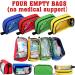 4 Pcs Color Coded Empty First Aid Bags with Transparent Window - Medical Kit Organizer Pouches for Travel - 4 Colors - Buy Online on GoSupps.com