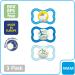 MAM Air Night & Day Baby Pacifier 3 Pack - Glows in the Dark, Sensitive Skin, 6-16 Months, Boy - 3 Count - Buy Online on GoSupps.com