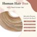 Elailite Updo Hair Buns Scrunchies Extensions Hair Pieces Donut Hair Chignons For Women - 100% Real Remy Human Hair Straight Hair VOLUMINOUS - Mix #12/613 Golden Brown & Bleach Blonde Straight Mix #12/613 Golden Brown & Bleach Blonde - Buy Online on GoSupps.com