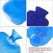 Attmu Knitted Hot Water Bottle with Cover - 2 Liter Transparent Rubber Hot Water Bag, Blue - Buy Online on GoSupps.com