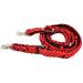 CHALLENGER Roping Knotted Horse Tack Western Barrel Reins Nylon Braided Red Black 60716