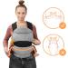 Kinderkraft Adoree Baby Carrier | Ergonomic Sling for Infants to Toddlers | 2 Carrying Positions | Adjustable Straps & Hood | Cotton Linen Viscose | Gray-Black - Buy Online on GoSupps.com