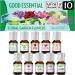 Floral Ocean Gardens Essential Oil Set - Pack of 10 (5ml each) with Lavender, Rose, Jasmine, Lilac, Lotus, Peony, Gardenia, Green Tea, Cucumber, Ocean Breeze Scents - Buy Online on GoSupps.com