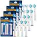 Replacement Toothbrush Heads for Oral B Braun - Ortho and Power Tip Brush Heads Compatible with Oralb Electric Toothbrush - Good for Braces  Crowns  Bridges 16 Pk. Fit The Oral-B Pro 1000  Kids Plus