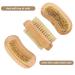 3-Piece Natural Bamboo Nail Brush Set for Manicure & Pedicure - Gentle Cleaning for Fingernails & Toenails - Adults & Kids - Elegant Color - Buy Online on GoSupps.com