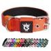 Tspro Tactical dog collar 3.3 cm wide military quality strong dog collar thick dog collar robust metal buckle dog collar (orange-s) S-neck size (adjustable 35.5cm-43cm) Orange