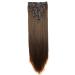 CAISHA by PRETTYSHOP XXl 20" 8 PieCES Set Clip In Extensions Hair Extension Hairpiece Voluminous Straight Brown Mix CES208 brown mix # 4T30 CES208