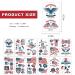 50 Pcs Patriotic Temporary Tattoos | 12 Sheets USA Flag Design | 4th of July, Memorial Day, Labor Day Decorations - Buy Online on GoSupps.com