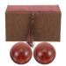 Homsfou 1 set of gymnastics ball manual massage balls portable massage device foam mats for children baoding balls train practical wooden balls older hand the ball roll rosewood