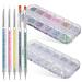 Ipetboom 1 Set Nail Rhinestones Kit - Nail Charms Decorative Round Rhinestones Manicure Kit with Nail Rhinestone Glue Gel Multi Shapes Nail Charms Face Gems Manicure Kit With Dotting Pens