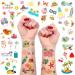 60 Pieces Summer Temporary Tattoos for Kids  Pool Party Favors  Hawaiian Luau Beach Temporary Tattoo  Watermelon Strawberry Pineapple Flamingo Tattoo Stickers for Birthday Party Supplies  Tropical Party Decoration Suppli...