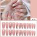 2 Glossy Fake Nails | 24 Pink Press on Nails Long Fake Nails | False Tips Artificial Finger Manicure for Women and Girls Kot-au - Buy Online on GoSupps.com