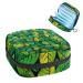 Women's bonds Storage pockets Stillpad holder green yellow leaves seamless pattern portable period kit pocket feminine product bag for women girls color2