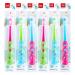 Farber Baby Kids Toothbrushes Set - Childrens Toothbrush 6 Pack with Extra Soft Bristles and Easy Grip Handles - Includes 6 Travel Covers (Pink, Blue, Green) - Buy Online on GoSupps.com