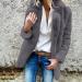 Shop Hanxiulin Oversize Plush Hoodie Jacket - Fleece Winter Coat for Women Cozy Long Sleeve Stand-Up Collar 5XL Dark Gray - Buy Online on GoSupps.com