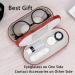 MUF 2-in-1 Contact Lens & Glasses Case - Double-Sided Leakage-Proof Travel Set with Tweezers & Solution Bottle - Portable Brown Accessory - Buy Online on GoSupps.com