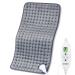 QALTGC Heating Pad (12" x 24"),10 Temperature and Level 9 Timer Settings, Comfortable and Soft, Machine Washable,for Cramps, Back, Neck, Shoulder Pain Relief Gray
