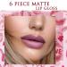 6 Color Matte Lip Gloss Set | Velvet Moisturizing Waterproof Lip Glaze | Long Lasting Nude Tint Liquid Lipstick Kit - Buy Online on GoSupps.com