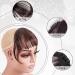 NICENEEDED Dark Brown Clip in Bangs Faux Fringe Bangs Hair Bangs Clips Natural Curved Wispy Bangs Fake Air Hairpieces Clip in Hair Extensions for Women Daily Wear - Buy Online on GoSupps.com