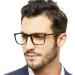 OCCI CHIARI Large Reading Glasses 1.0 Men's Rectangle Readers with Spring Hinge - Matte Black | 1.0 Magnification - Buy Online on GoSupps.com