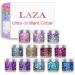 Laza 12 Colors Glitter Nail Art Powder Mixed Sequins - Mermaid Princess | 120g Ultra-Thin Sparkles for Nails, Face, Eyes, Body, Hair, Crafts, Tumblers - Buy Online on GoSupps.com