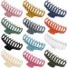 12 Pack Hair Claw Clips Large Stylish Hair Clips Barrettes with 12 Colors Hair Claw Clips