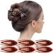 RC Roche 6 pieces of hair clip hair clamp French curved for women girls firm support without slides high quality hair medium brown