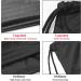 Drawstring Backpack Bag Waterproof Draw String Back Sack with Zip Pocket Gym Drawstring Bags Swim Bag for Men Women Black Upgraded - Buy Online on GoSupps.com