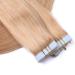 Tape In Hair Extensions #20 Ash Blond 40cm | 100% Remy Real Hair | 50 Bricks 4cm Wide | Adhesive Tresse by Novon Hair Extensions - International Shipping Available - Buy Online on GoSupps.com