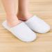 Deluxe Closed Toe White Spa Party Slippers - 5 Pairs | Ideal for Guests & Travel | Large Size 9.5-12.5 Women/8-11 Men - Buy Online on GoSupps.com