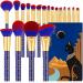 Docolor Makeup Brushes 19Pcs Bastet Cat Makeup Brush Set Premium Synthetic Kabuki Foundation Blending Face Powder Blush Concealers Eyeshadow Fan Make Up Brushes Set, Ancient Egyptian Series 19 Piece