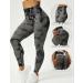 VOYJOY Tie Dye High Waist Yoga Pants with Scrunch Butt Lift - Black Gray Medium - Buy Online on GoSupps.com