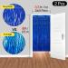 PartyWoo 2 pcs Royal Blue Foil Fringe Curtains for Birthday Wedding Party Decorations - Buy Online on GoSupps.com