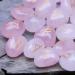 Crocon Rose Quartz Gemstone Rune Stone with Elder Futhark Alphabet Engraved Symbol 25 pcs Set for Feng Shui Reiki Crystal Healing Chakra Balancing Decor Size: 15-20 mm