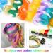 MEckily 22 Pcs Rainbow Colored Hair Extensions - Curly Wavy Clip-in Synthetic Highlights for Kids, Girls, and Women - 17 inch - Buy Online on GoSupps.com