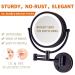 GURUN 8.5 Inch Magnifying Makeup Mirror with LED Lights, Double Sided Vanity Mirror, 10X Magnification - Oil Rubbed Bronze Finish - Buy Online on GoSupps.com